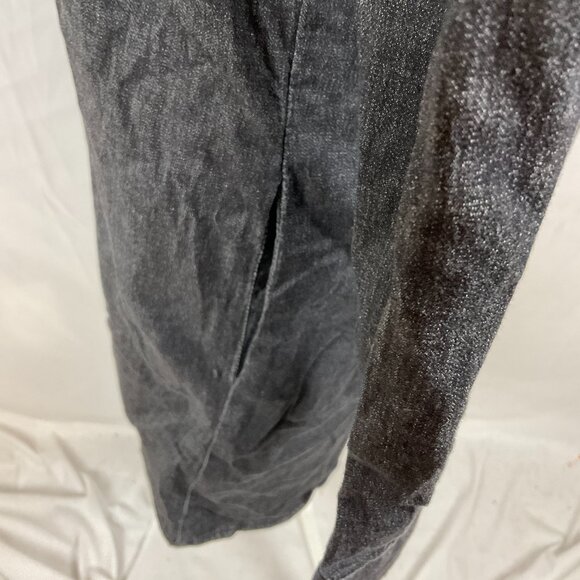 Universal Standard Shirt Dress 3XS Muted Black-Gray Half Button Long Sleeve - Picture 6 of 11